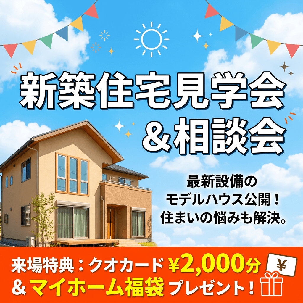 新築住宅見学会のバナー例