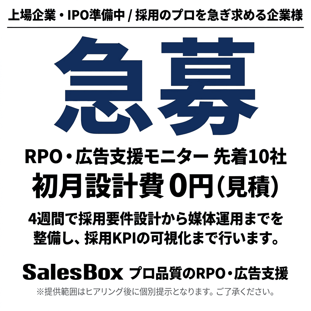 採用モニター募集のバナー例