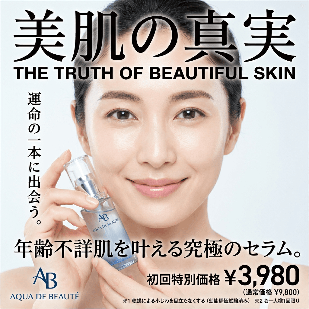 スキンケア美容液のバナー例